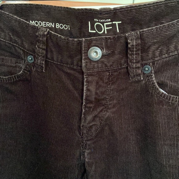 LOFT bootcut brown corduroy pants - Picture 2 of 5